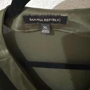 Banana Republic Olive Green Blouse